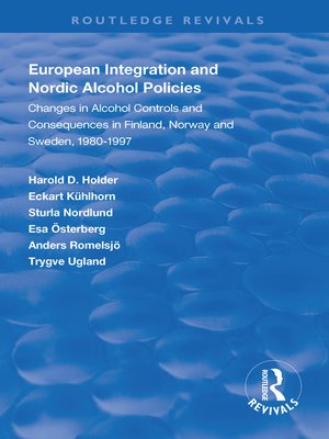 cover image of European Integration and Nordic Alcohol Policies